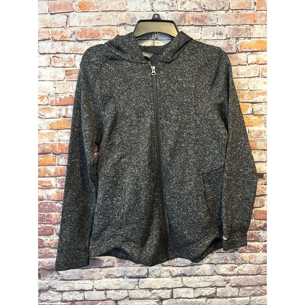 Soft! Black Eddie Bauer Hooded Knit Jacket Women’s Size Medium